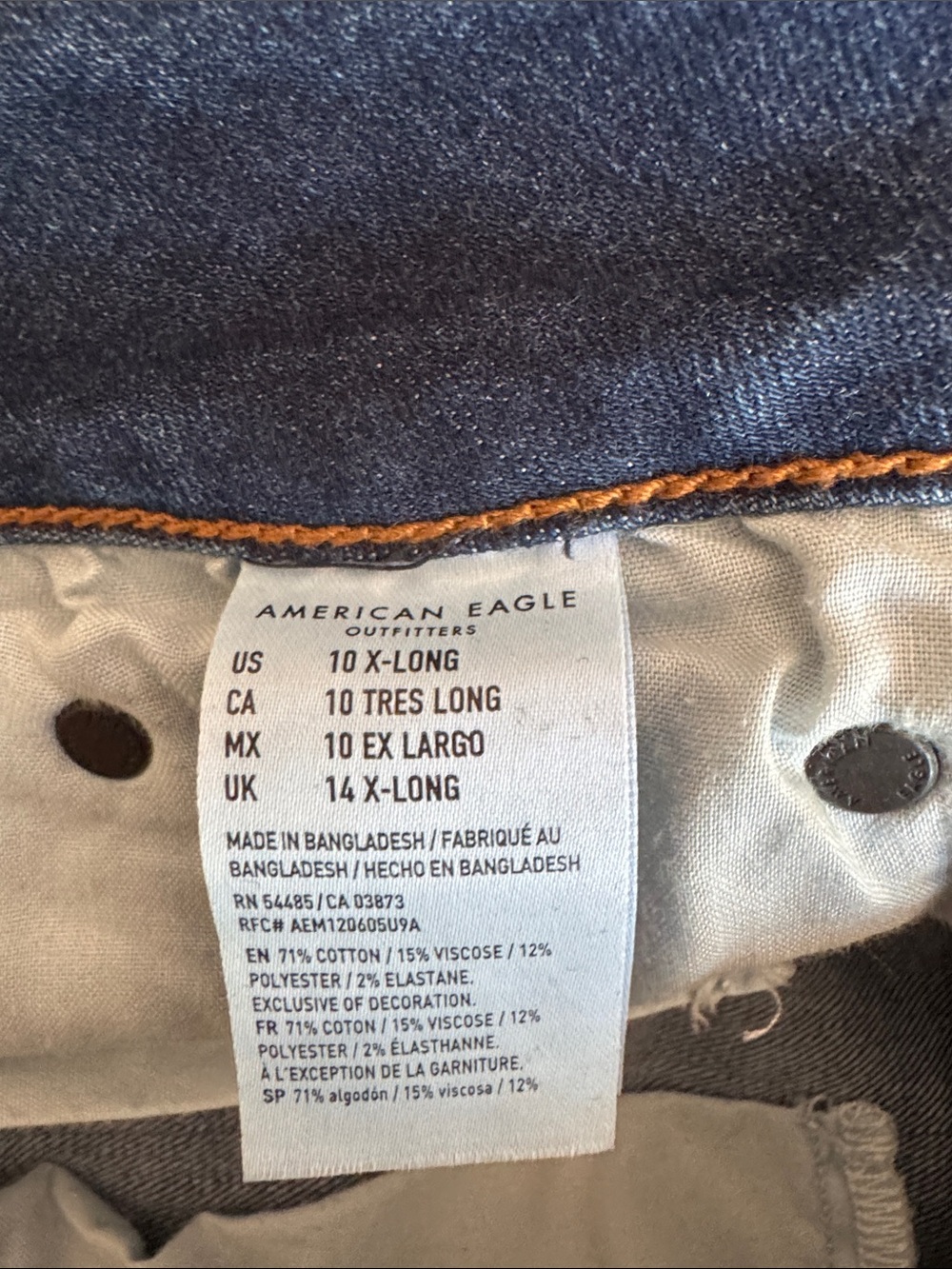 American Eagle Outfitters Artist’s Flare Women's Blue denim jean sz 10 XL - Picture 14 of 14